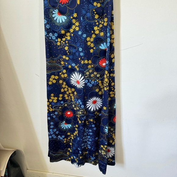 Vintage 1960s Floral Maxi Dress Bolero Hippie Daisy Flower Child Retro Mod Small - Picture 4 of 11